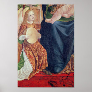Madonna and Child with Angel Musicians Poster
