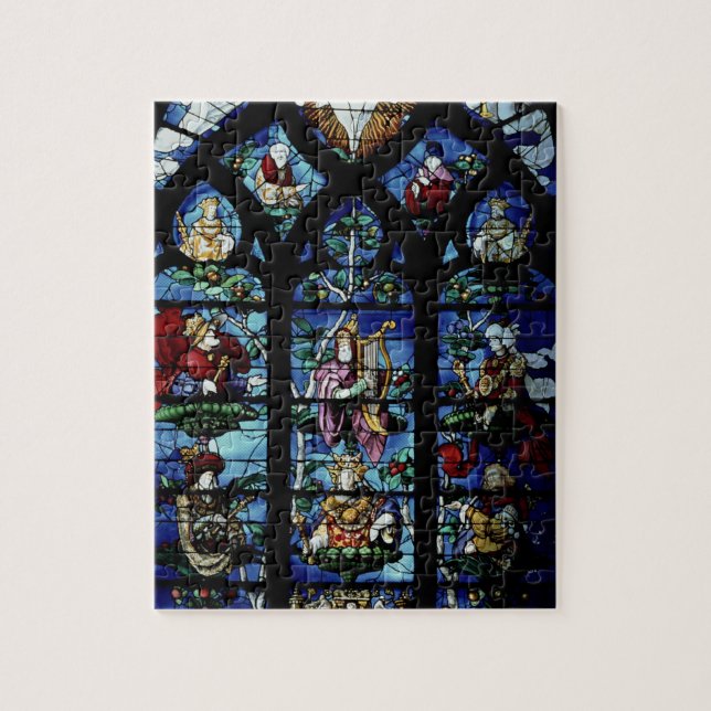 Madonna and Child with angels and portraits reflec Jigsaw Puzzle (Vertical)