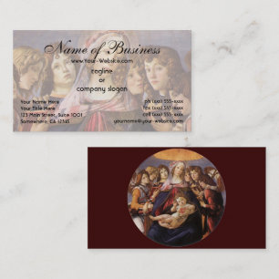 Madonna and Child with Angels by Sandro Botticelli Business Card