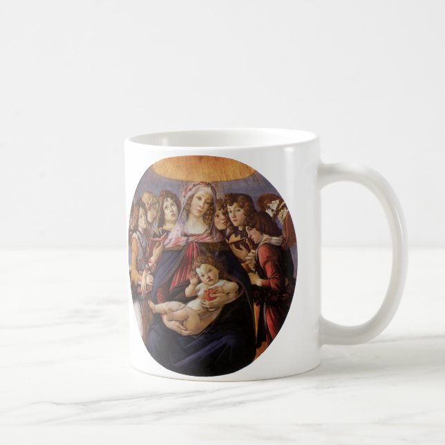 Madonna and Child with Angels by Sandro Botticelli Coffee Mug (Right)