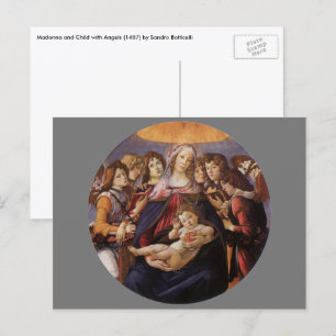 Madonna and Child with Angels by Sandro Botticelli Postcard