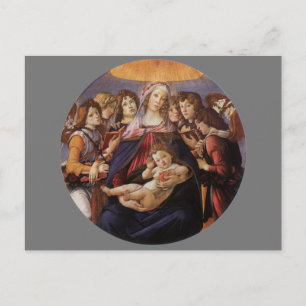 Madonna and Child with Angels by Sandro Botticelli Postcard