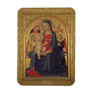 Madonna and Child with Angels, c.1467 (oil on pane Magnet
