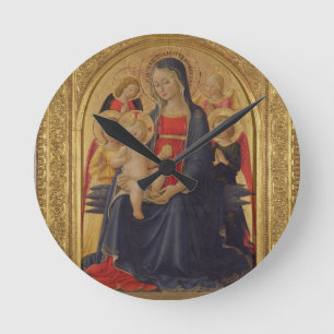 Madonna and Child with Angels, c.1467 (oil on pane Round Clock