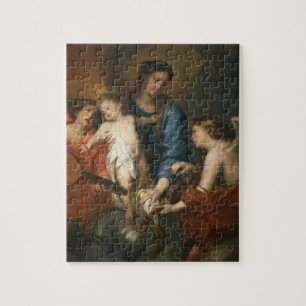 Madonna and Child with angels Jigsaw Puzzle