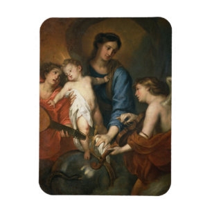 Madonna and Child with angels Magnet