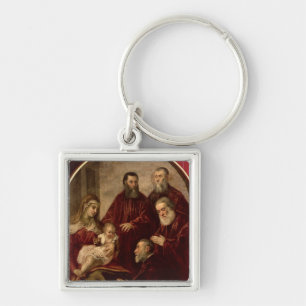 Madonna and child with four Statesmen Keychain