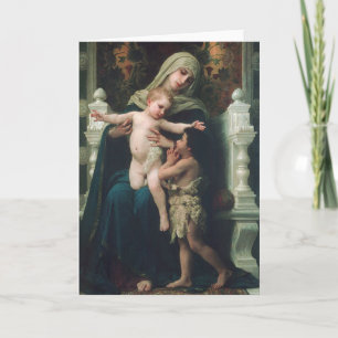 Madonna and child with John the Baptist card