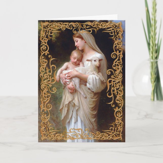 Madonna and Child with Lamb Card (Front)
