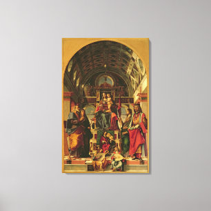 Madonna and Child with Saints, 1499 Canvas Print