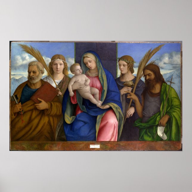Madonna and Child with Saints Poster (Front)