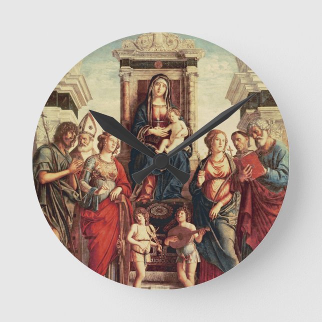 Madonna and Child with Saints Round Clock (Front)