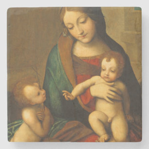 Madonna and Child with Saints Stone Coaster