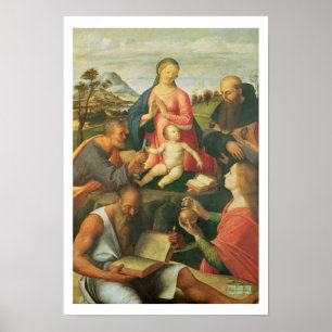 Madonna and Child with SS. Peter, Jerome and Mary Poster