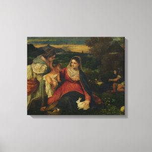 Madonna and Child with St. Catherine  c. 1530 Canvas Print