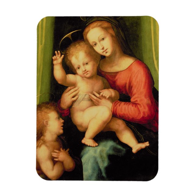 Madonna and Child with St. John Magnet (Vertical)