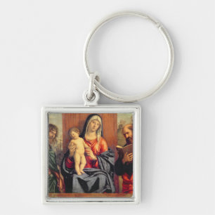 Madonna and Child with St. John the Baptist and St Keychain