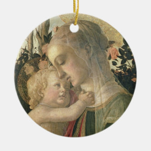 Madonna and Child with St. John the Baptist, detai Ceramic Ornament