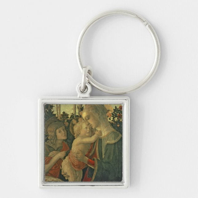 Madonna and Child with St. John the Baptist (oil o Keychain (Front)