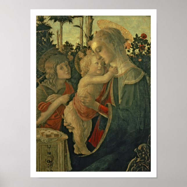 Madonna and Child with St. John the Baptist (oil o Poster (Front)