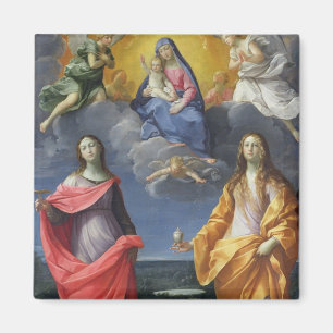 Madonna and Child with St. Lucy and Mary Magdalene Magnet