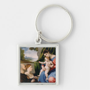 Madonna and Child with the Infant Saint John Keychain