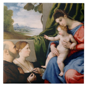 Madonna and Child with the Infant Saint John Tile