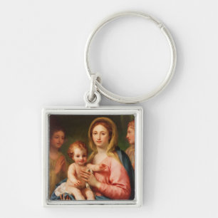 Madonna and Child with Two Angels, 1770-73 Keychain