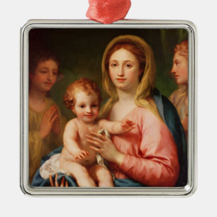 Madonna and Child with Two Angels, 1770-73 Metal Ornament