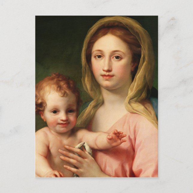 Madonna and Child with Two Angels, 1770-73 Postcard (Front)