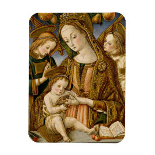 Madonna and Child with Two Angels Magnet