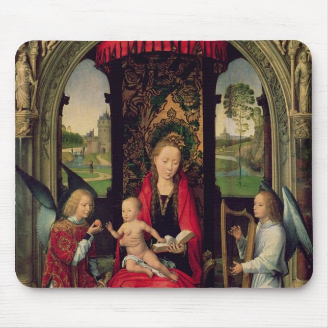 Madonna and Child with two Angels Mouse Pad (Front)