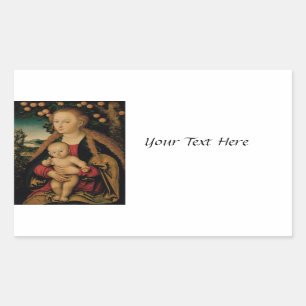 Madonna and Christ Child Under Apple Tree Sticker