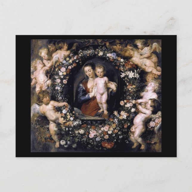 Madonna avec enfant par Rubens Carte postale (Devant)