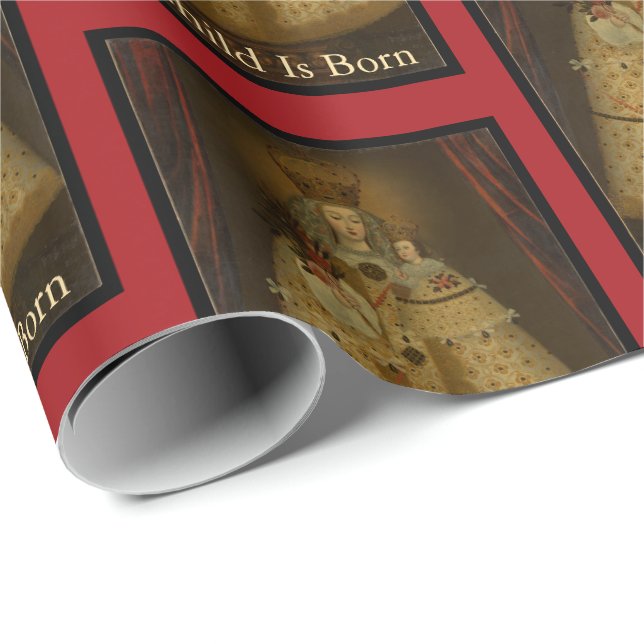 Madonna & Baby Jesus  Christmas  Wrapping Paper (Roll Corner)