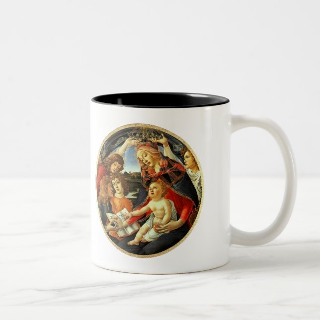 Madonna by Botticelli. Christmas Gift Mug (Right)