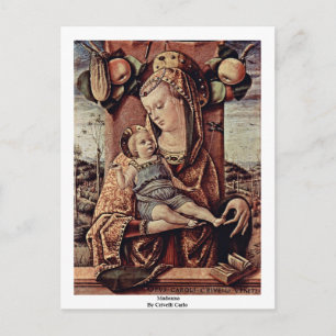 Madonna By Crivelli Carlo Postcard