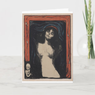 Madonna by Edvard Munch,symbolist painter Card