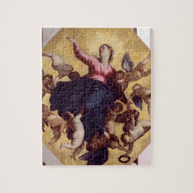 Madonna Carried by Angels (ceiling fresco) Jigsaw Puzzle (Vertical)
