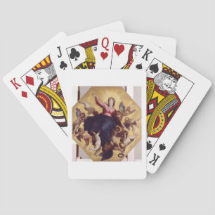 Madonna Carried by Angels (ceiling fresco) Playing Cards