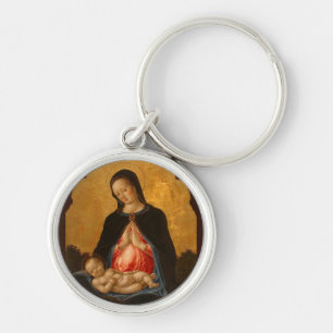 Madonna & Child art key chain