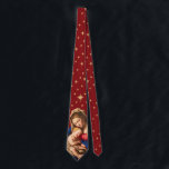 Madonna & Child Christmas Gift Priests Pastors Tie<br><div class="desc">This traditional, red and gold necktie features a beautiful painting of the Madonna and Child painted by artist Giovanni Battista Salvi with the Christmas star shining brightly amidst a sea of stars. It would be perfect as a Christmas gift to someone of the Catholic faith or another Christian denomination or...</div>