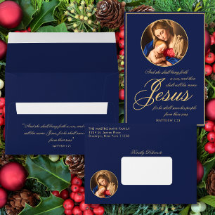 Madonna & Child Nativity Scene Religious Christmas Envelope