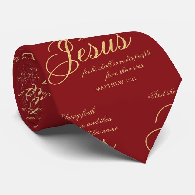 Madonna & Child Traditional Religious Christmas Tie (Rolled)