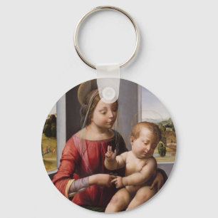 Madonna & Child with John the Baptist Keychain