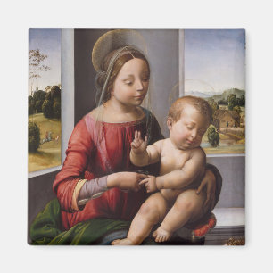 Madonna & Child with John the Baptist Magnet