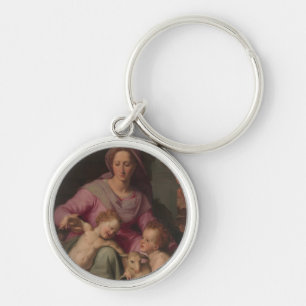 Madonna & Child with Saint John the Baptist Keychain