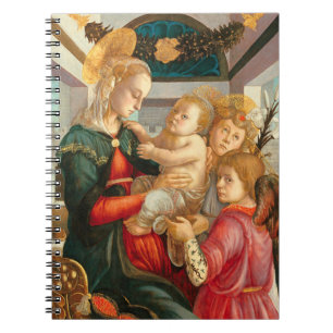 Madonna & Child with Two Angels Sandro Botticelli Notebook