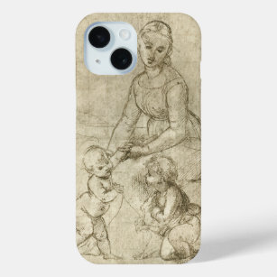 Madonna, Christ and Saint John Baptist by Rapahel iPhone 15 Case