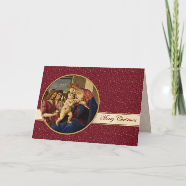 Madonna de Botticelli. Carte de Noël Fine Art (Devant)